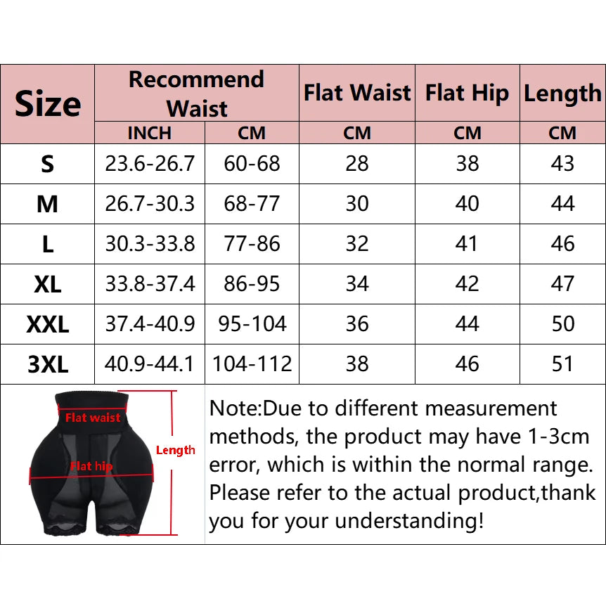 Elevate Your Curves with Our High Waist Padded Hip Butt Lifter Panties - Ultimate Tummy Control Body Shaper for Women